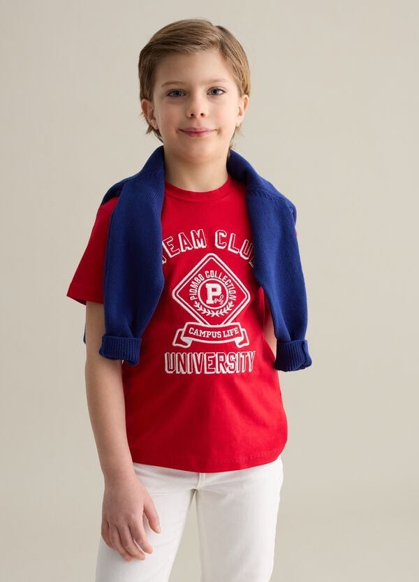 Ovs T-shirt in cotone con ricamo lettering