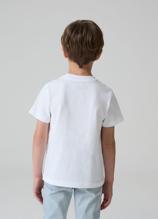 Ovs T-shirt In Cotone Con Ricamo Motivo Surf