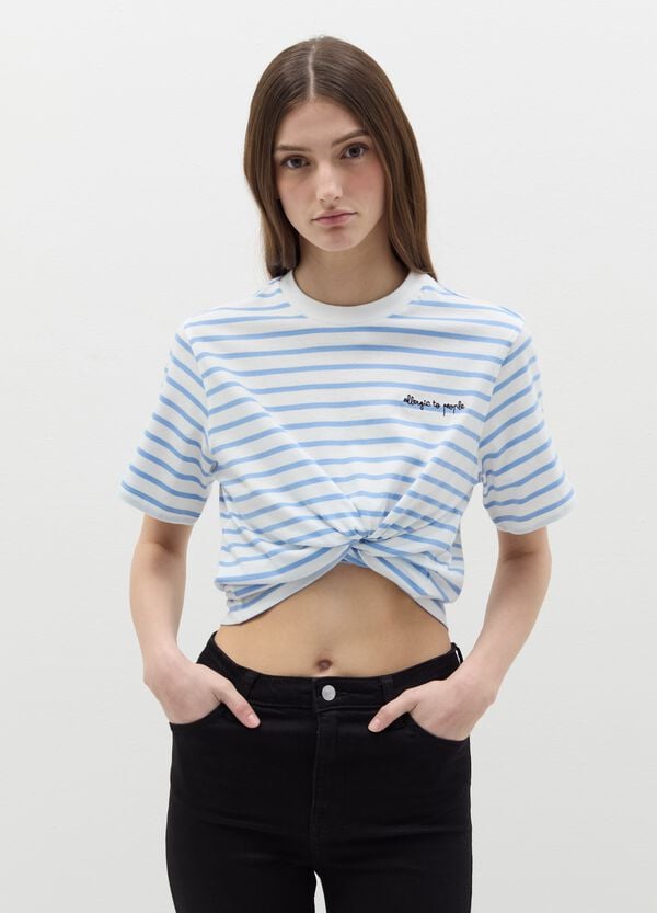 Ovs T-shirt in cotone con ricamo