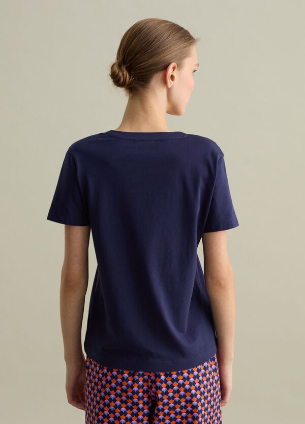 Ovs T-shirt In Cotone Con Scollo A V