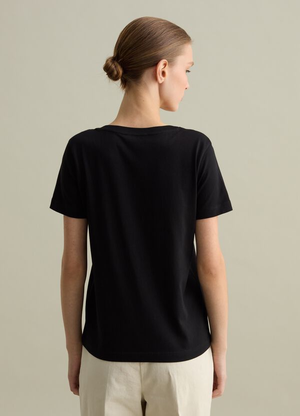 Ovs T-shirt In Cotone Con Scollo A V