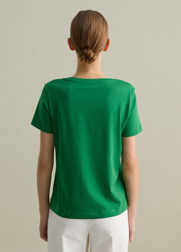 Ovs T-shirt In Cotone Con Scollo A V