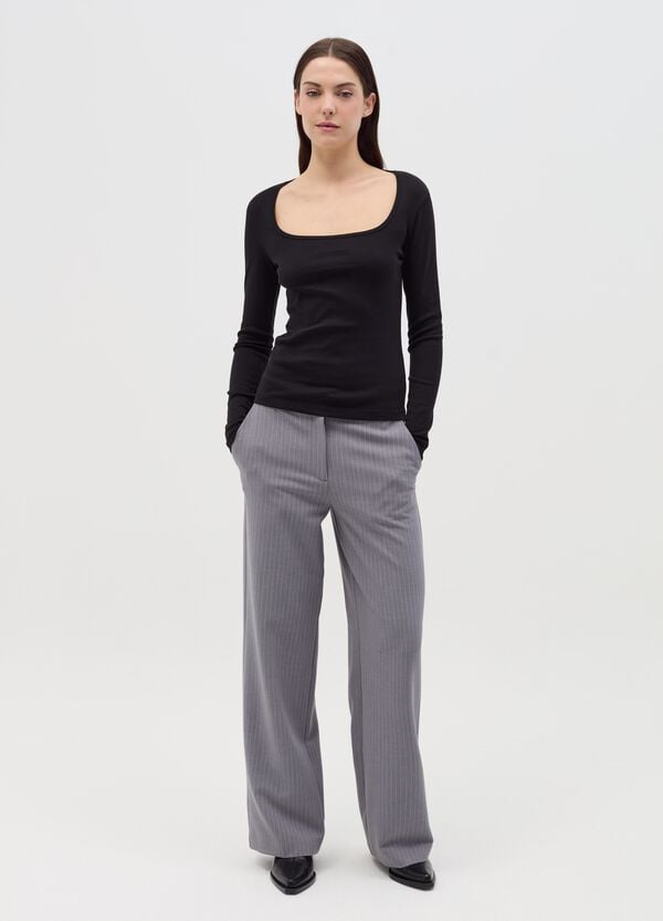 Ovs T-shirt In Cotone Con Scollo Rotondo