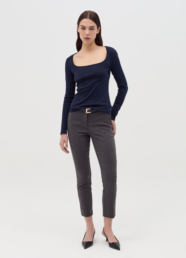 Ovs T-shirt In Cotone Con Scollo Rotondo