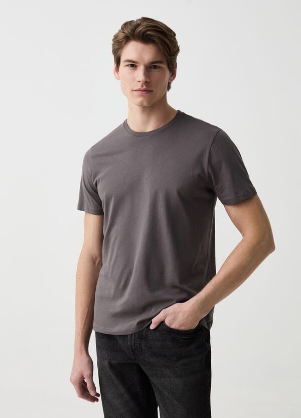 Ovs T-shirt in cotone con scollo rotondo