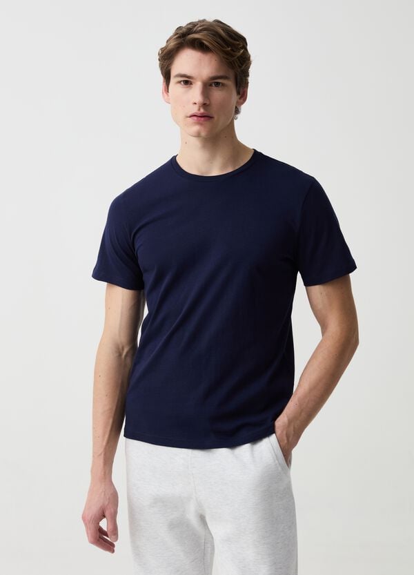 Ovs T-shirt in cotone con scollo rotondo