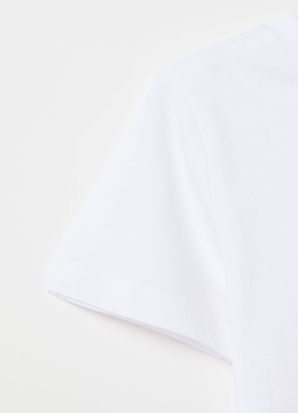 Ovs T-shirt In Cotone Con Scollo Rotondo