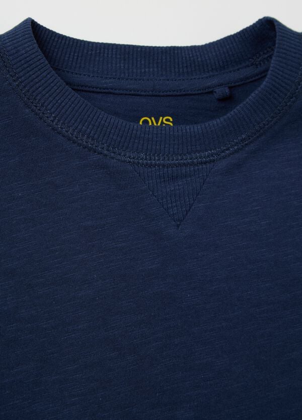 Ovs T-shirt In Cotone Con Scollo Rotondo