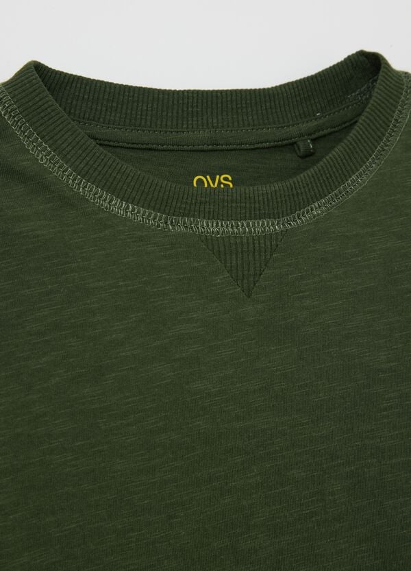 Ovs T-shirt In Cotone Con Scollo Rotondo