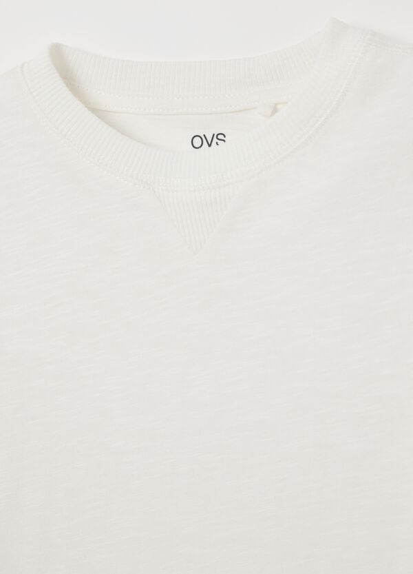 Ovs T-shirt In Cotone Con Scollo Rotondo
