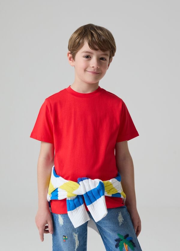 Ovs T-shirt in cotone con scollo rotondo