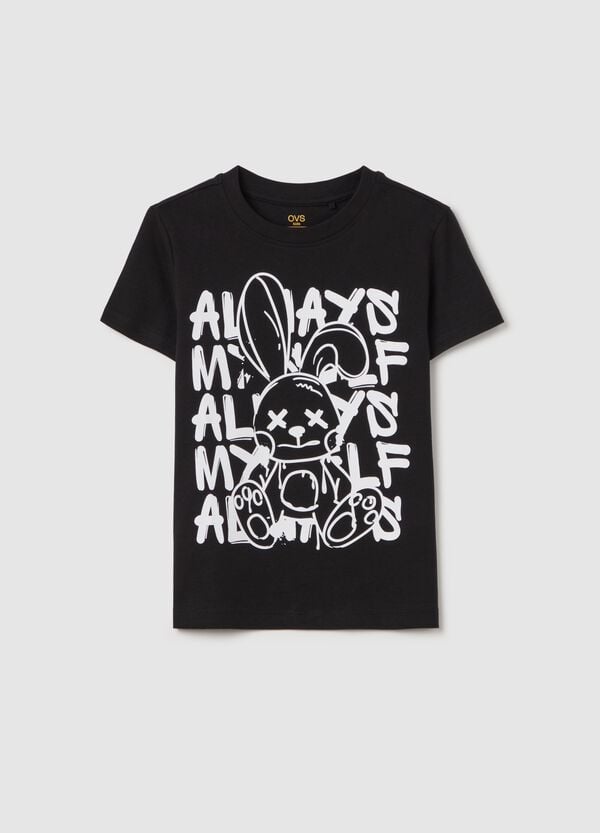 Ovs T-shirt in cotone con stampa "Always myself"