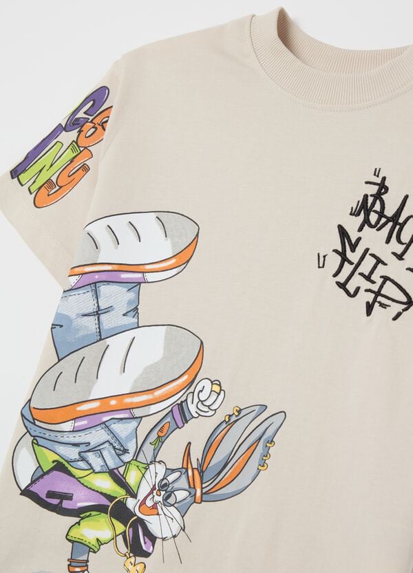 Ovs T-shirt In Cotone Con Stampa Bugs Bunny