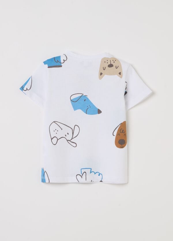 Ovs T-shirt In Cotone Con Stampa Cagnolini