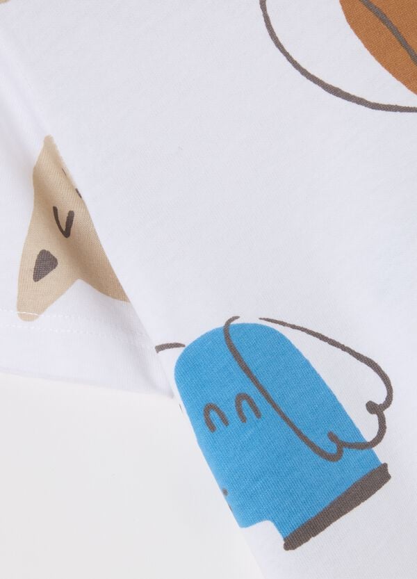 Ovs T-shirt In Cotone Con Stampa Cagnolini