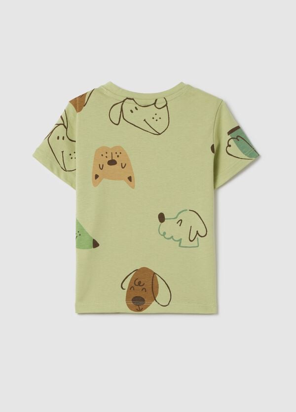 Ovs T-shirt In Cotone Con Stampa Cagnolini