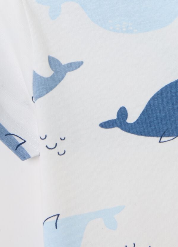 Ovs T-shirt In Cotone Con Stampa Cetacei