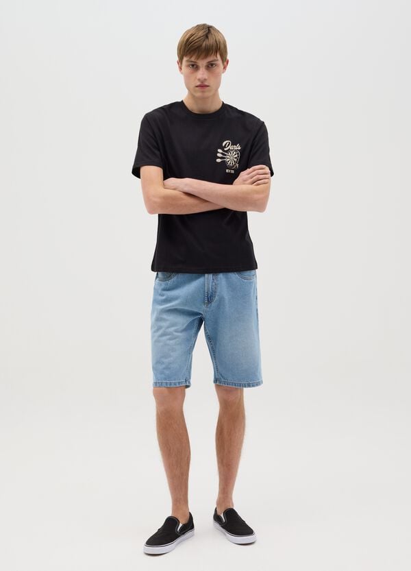 Ovs T-shirt In Cotone Con Stampa "Darts New York"
