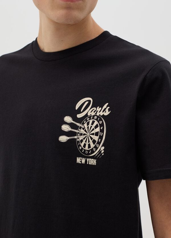 Ovs T-shirt In Cotone Con Stampa "Darts New York"