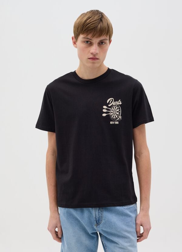 Ovs T-shirt in cotone con stampa "Darts New York"