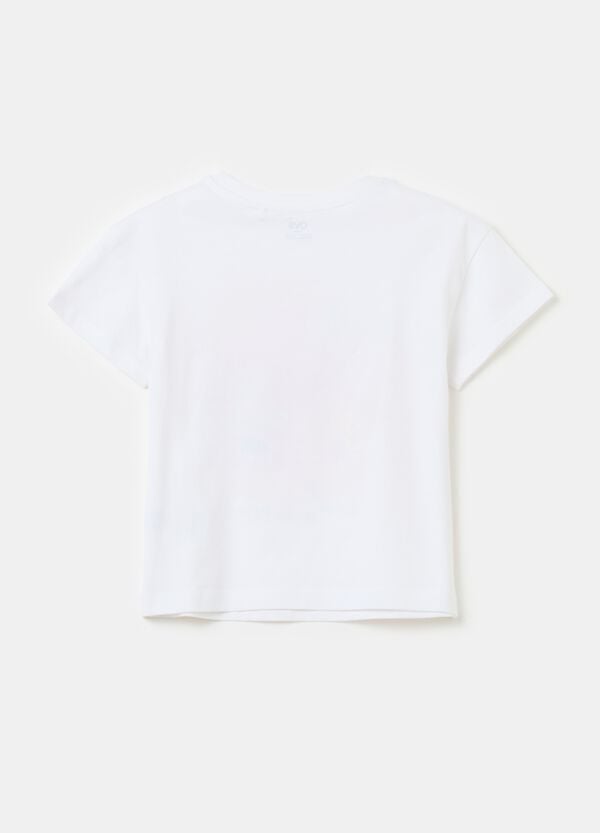 Ovs T-shirt In Cotone Con Stampa E Strass
