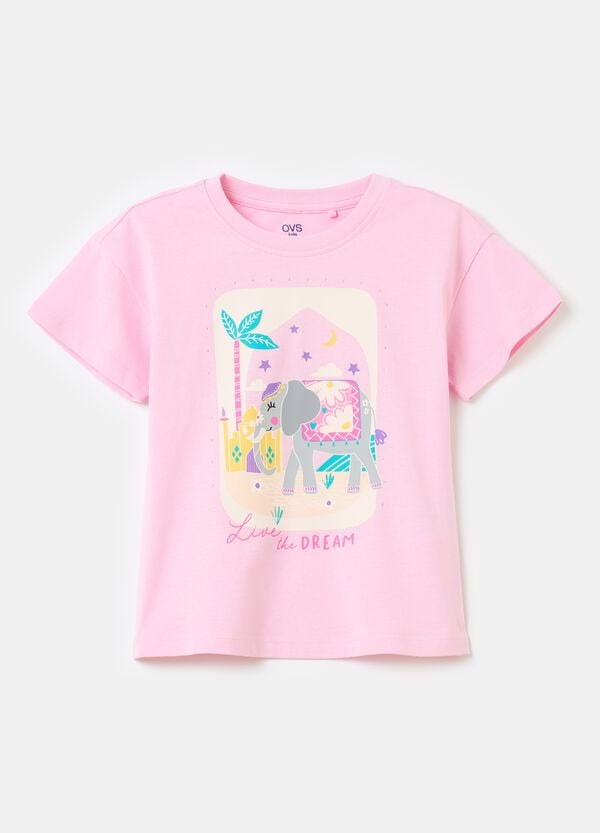 Ovs T-shirt in cotone con stampa e strass