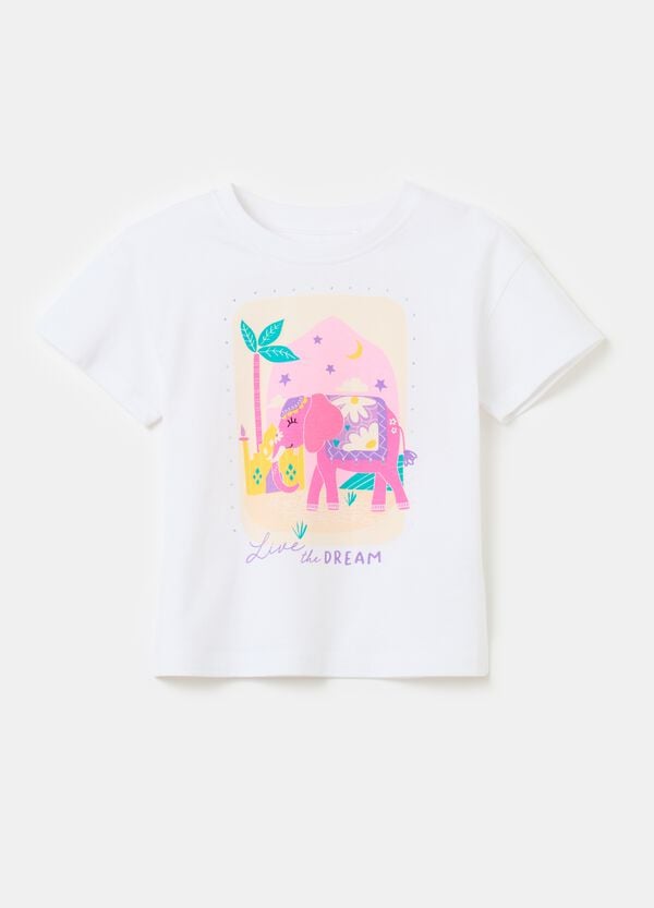 Ovs T-shirt in cotone con stampa e strass
