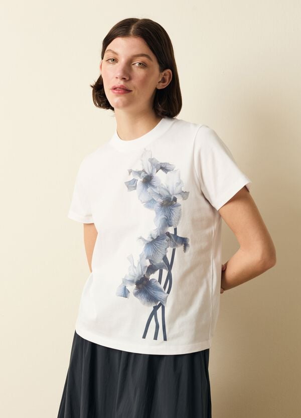 Ovs T-shirt In Cotone Con Stampa Fiori