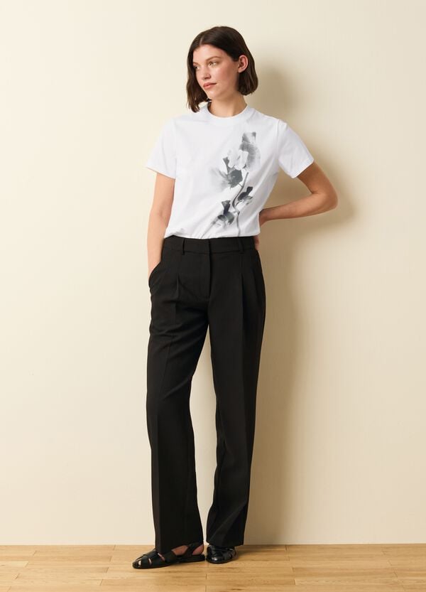 Ovs T-shirt in cotone con stampa fiori