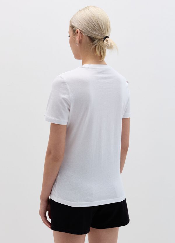 Ovs T-shirt In Cotone Con Stampa Fiori