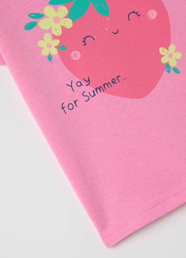 Ovs T-shirt In Cotone Con Stampa Fragola