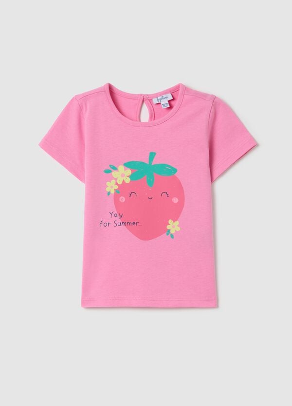 Ovs T-shirt in cotone con stampa fragola
