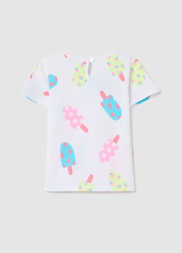 Ovs T-shirt In Cotone Con Stampa Gelati