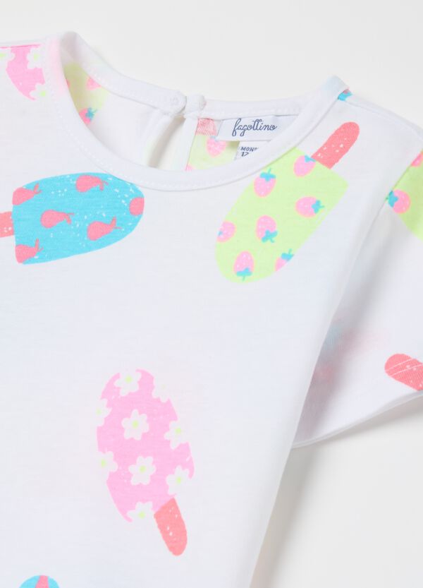 Ovs T-shirt In Cotone Con Stampa Gelati