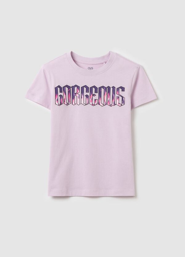 Ovs T-shirt in cotone con stampa "Gorgeous"