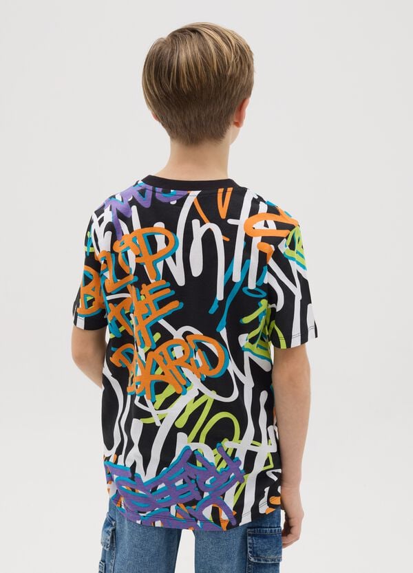 Ovs T-shirt In Cotone Con Stampa Graffiti