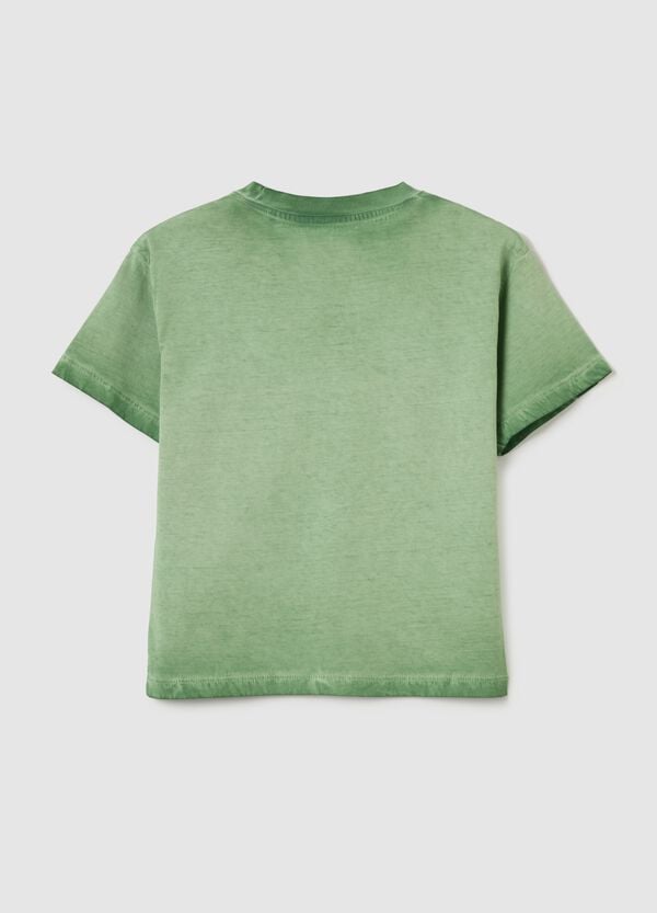 Ovs T-shirt In Cotone Con Stampa "Green Eco Travel"