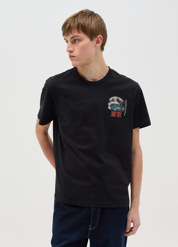 Ovs T-shirt in cotone con stampa ideogrammi