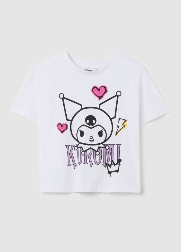 Ovs T-shirt in cotone con stampa Kuromi