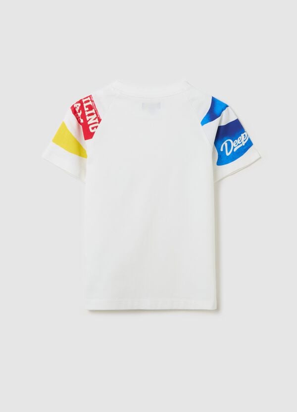 Ovs T-shirt In Cotone Con Stampa Motivo Nautica