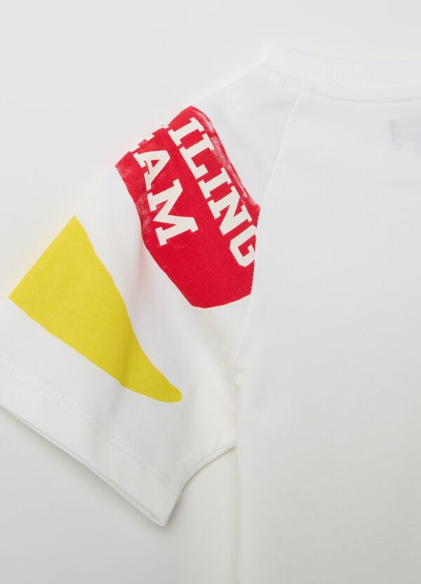 Ovs T-shirt In Cotone Con Stampa Motivo Nautica