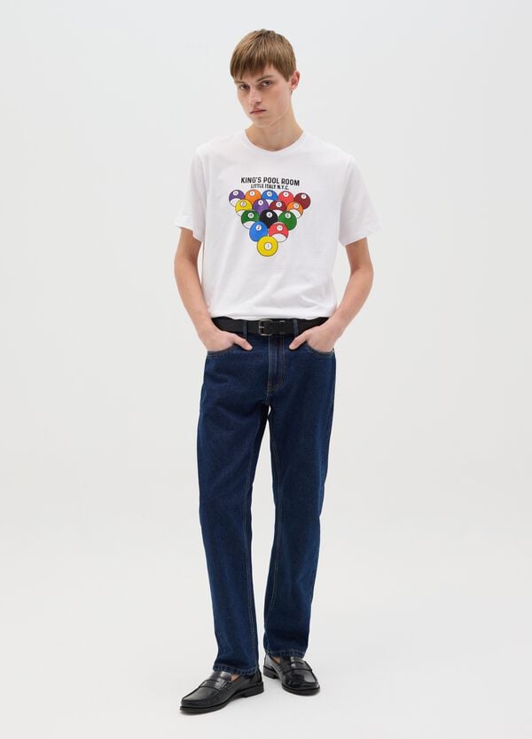 Ovs T-shirt In Cotone Con Stampa Palle Da Biliardo