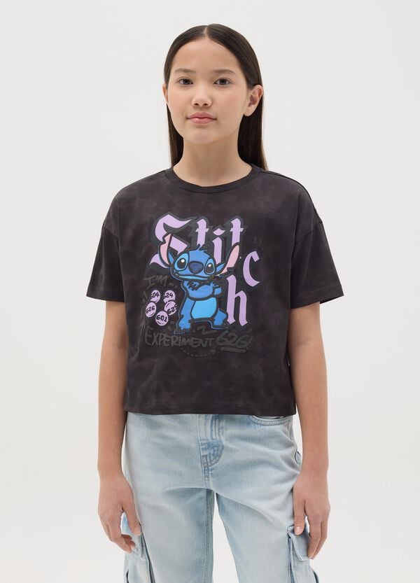 Ovs T-shirt in cotone con stampa Stitch
