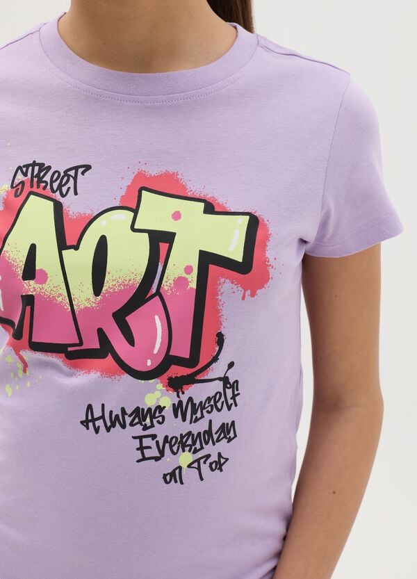 Ovs T-shirt In Cotone Con Stampa "Street Art"