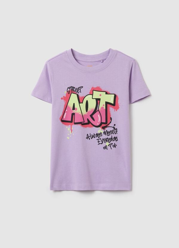 Ovs T-shirt In Cotone Con Stampa "Street Art"
