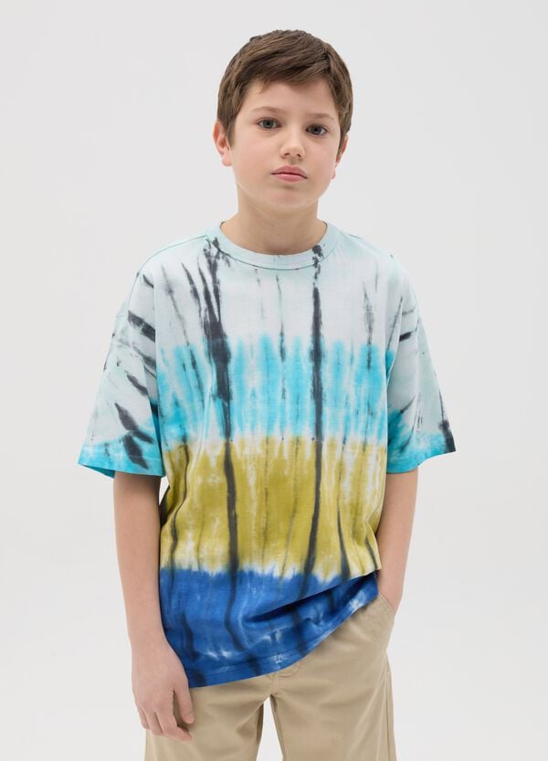 Ovs T-shirt in cotone con stampa Tie Dye