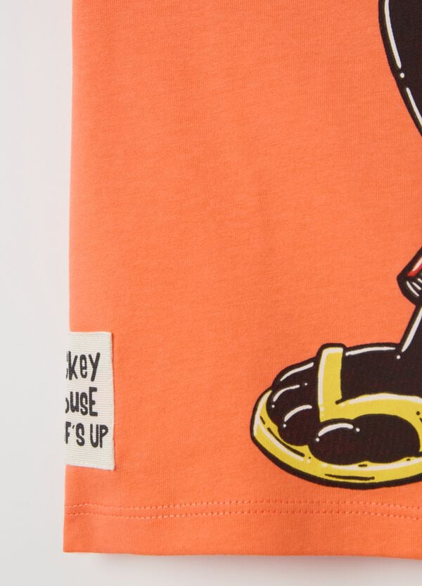 Ovs T-shirt In Cotone Con Stampa Topolino