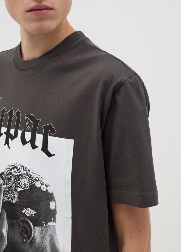 Ovs T-shirt In Cotone Con Stampa Tupac