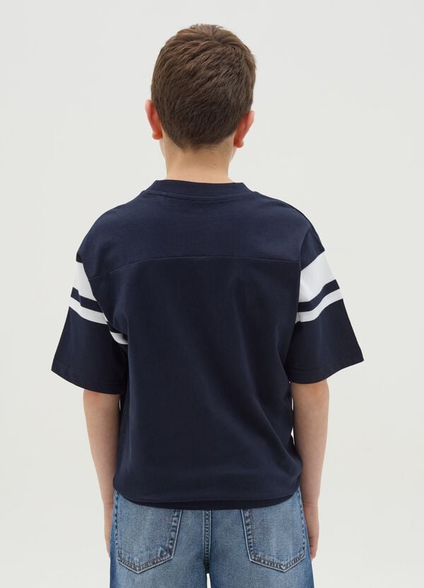 Ovs T-shirt In Cotone Con Stampa "Varsity Crew"