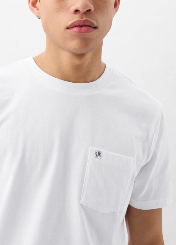Ovs T-shirt In Cotone Con Tasca E Patch Logo